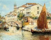安东尼奥 雷纳 : Venetian Canal Scenes